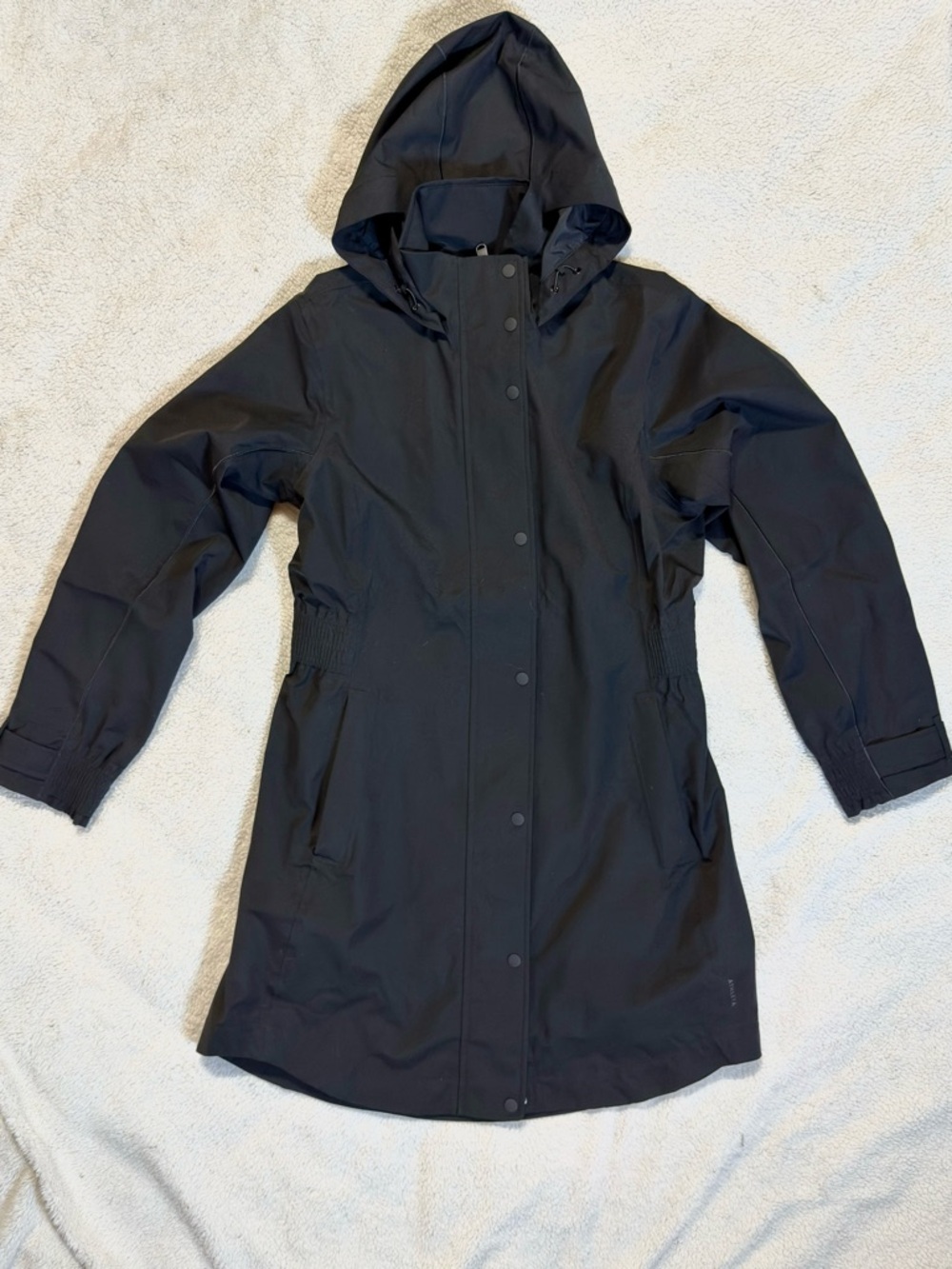 Athleta Rainout Sutro Black Trench Coat